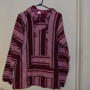 Vel-Mex Poncho Like Hoodie  Pullover Sz XL